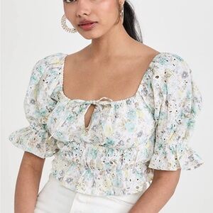 MINKPINK Puff Sleeve Cottagecore‎ Crop Top